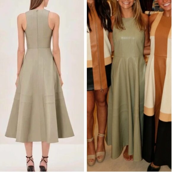 BEST Alexis England Midi Dress XSmall Sage Green Cocktail Party Formal - Picture 2 of 13